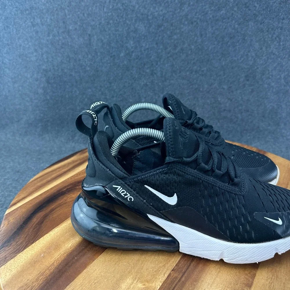 Nike Air Max 270 Shoes Kids 4.5Y Womens 6 Black Mesh Low Top Sneakers 943345-001